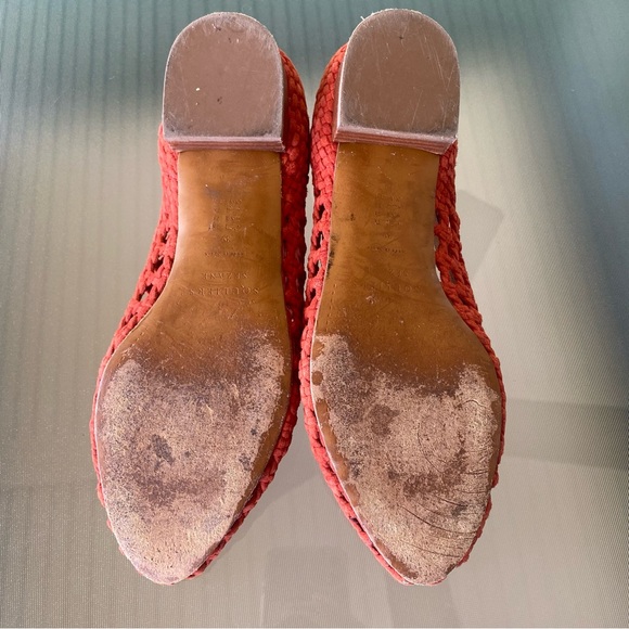 SÉZANE—‘Low Laura’ court shoes. Size 39. Beautiful Rustic Red, braided suede 🌺 - Picture 11 of 16